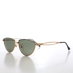Load image into Gallery viewer, Gold Semi-Oval Vintage Sunglasses 
