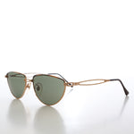 Load image into Gallery viewer, Gold Semi-Oval Vintage Sunglasses 
