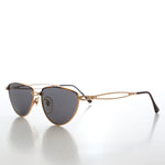Load image into Gallery viewer, Gold Semi-Oval Vintage Sunglasses 
