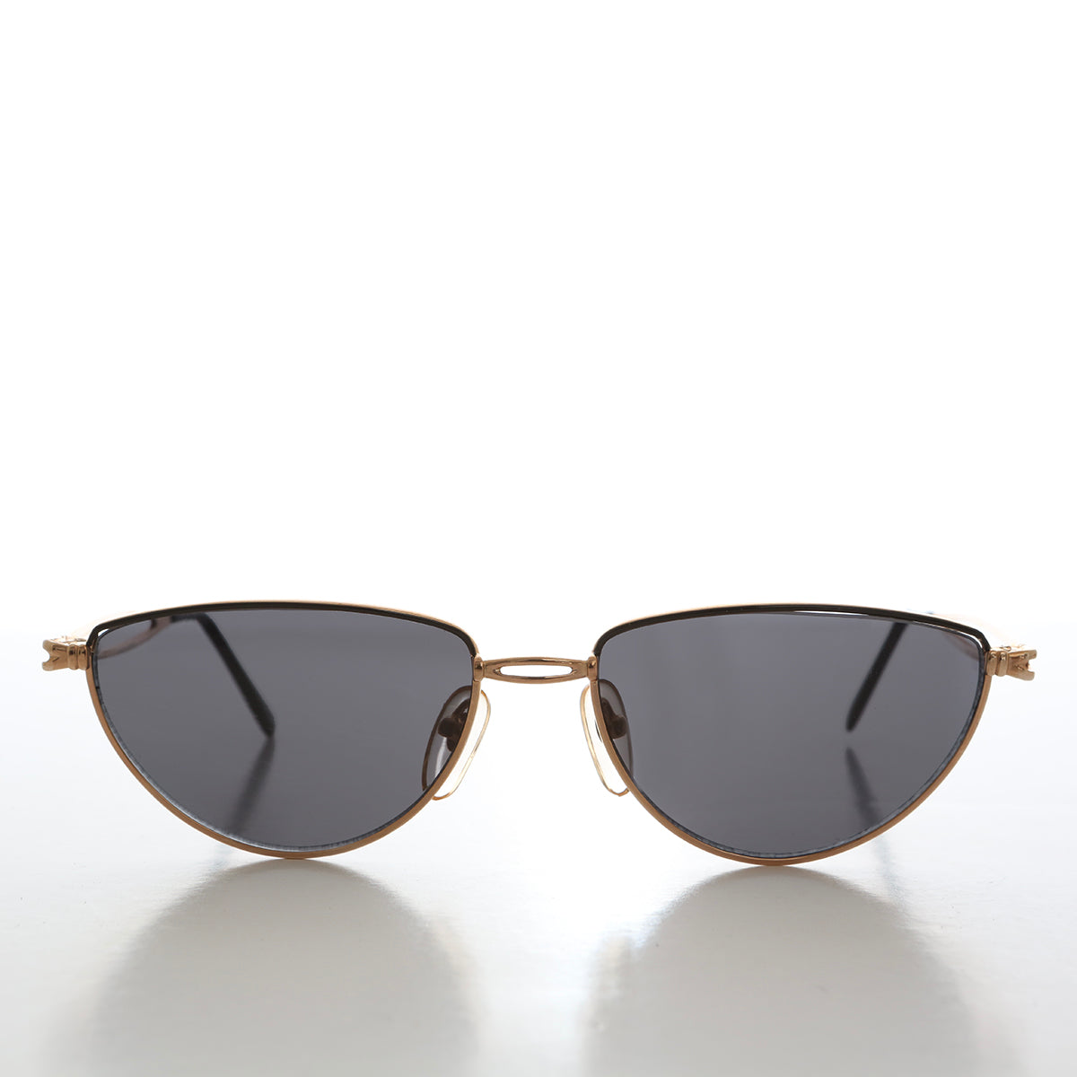 Gold Semi-Oval Vintage Sunglasses 