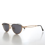 Load image into Gallery viewer, Gold Semi-Oval Vintage Sunglasses 

