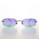 Load image into Gallery viewer, Rimless Rectangular Sunglass Tinted Lens - Vishnu
