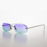 Load image into Gallery viewer, Rimless Rectangular Sunglass Tinted Lens - Vishnu
