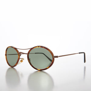 Oval Pilot Style Vintage Sunglasses - Welch