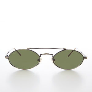 Gothic Oval Steampunk Vintage Sunglasses - Wink