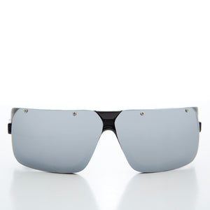 wrap sunglasses with black frame
