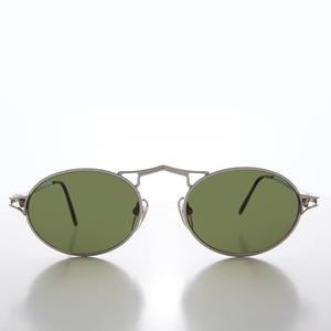 silver oval sunglasses