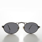 Load image into Gallery viewer, black oval metal sunglasses
