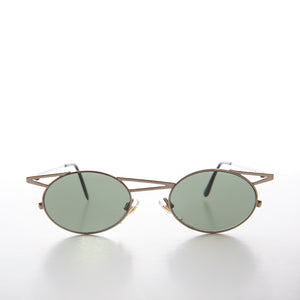 Futuristic Zig Zag Oval Lens Vintage Sunglass - Zee