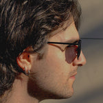 Load and play video in Gallery viewer, Round Gold Industrial Vintage 90s Sunglasses - Axl
