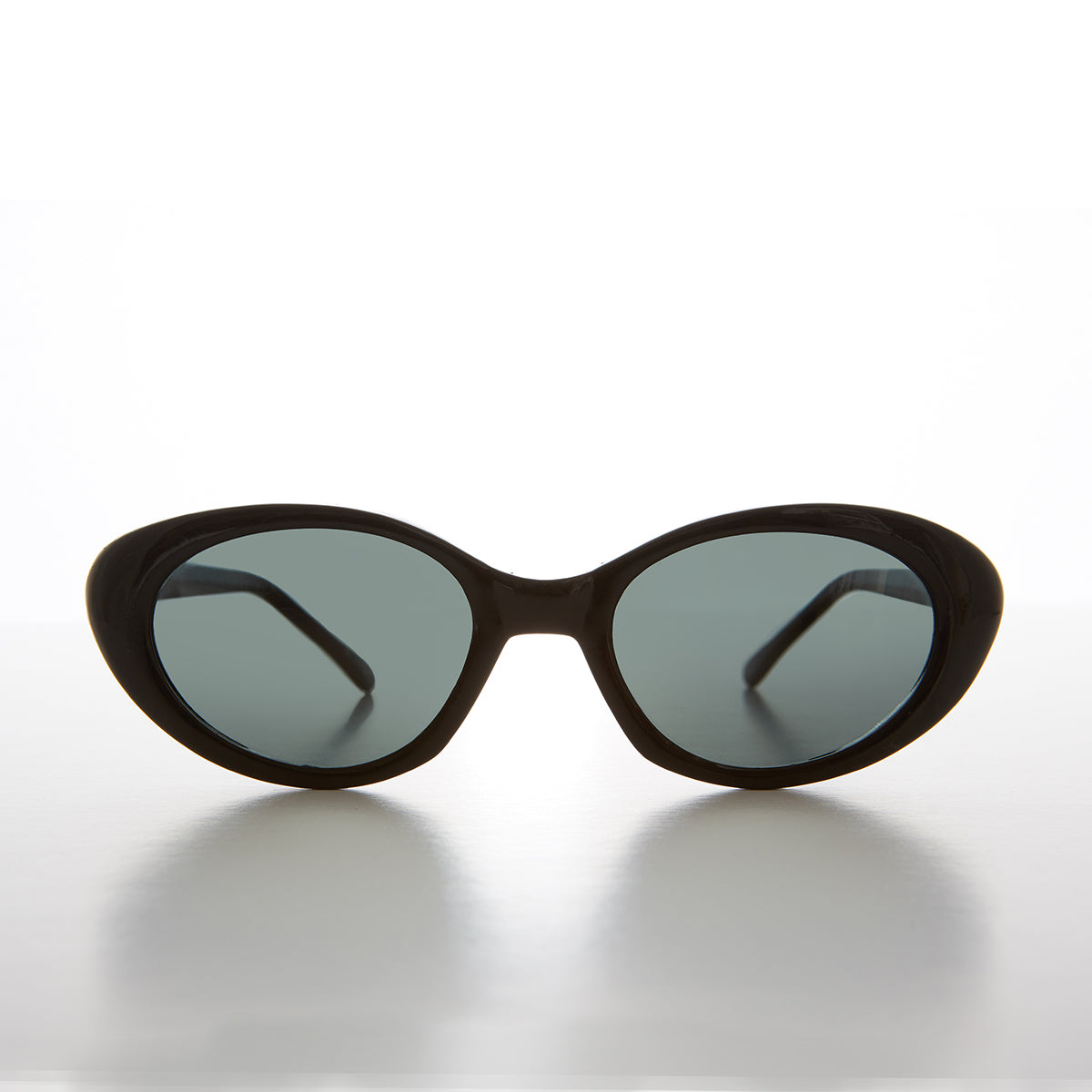Mod Black Cat Eye Sunglass Unisex 90s Vintage
