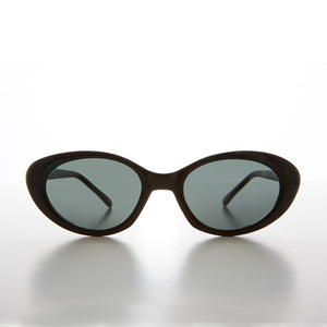 Mod Black Cat Eye Sunglass Unisex 90s Vintage