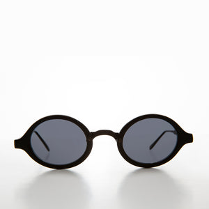 small black oval vintage sunglasses