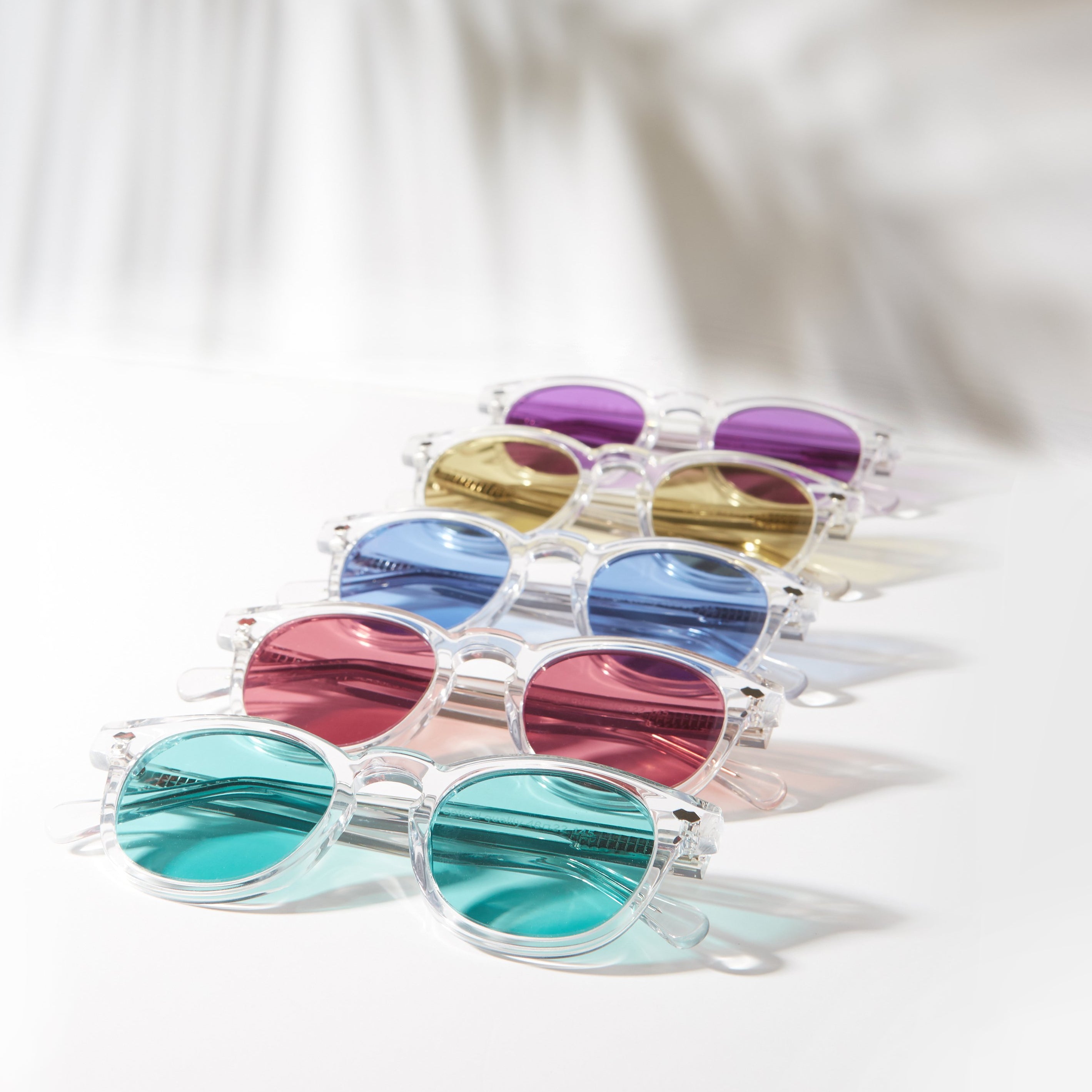 Group photo of colored lens Benson sunglass