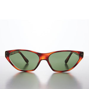 Narrow Edgy 90s Rocker Cat Eye Vintage Sunglasses 