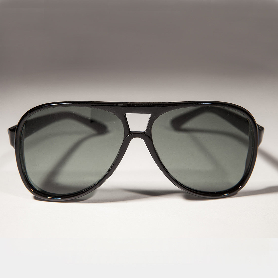 classic acetate plastic glass lens vintage black aviator sunglass