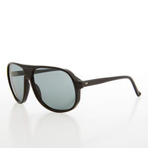80s Black Aviator Sunglass Glass Lens