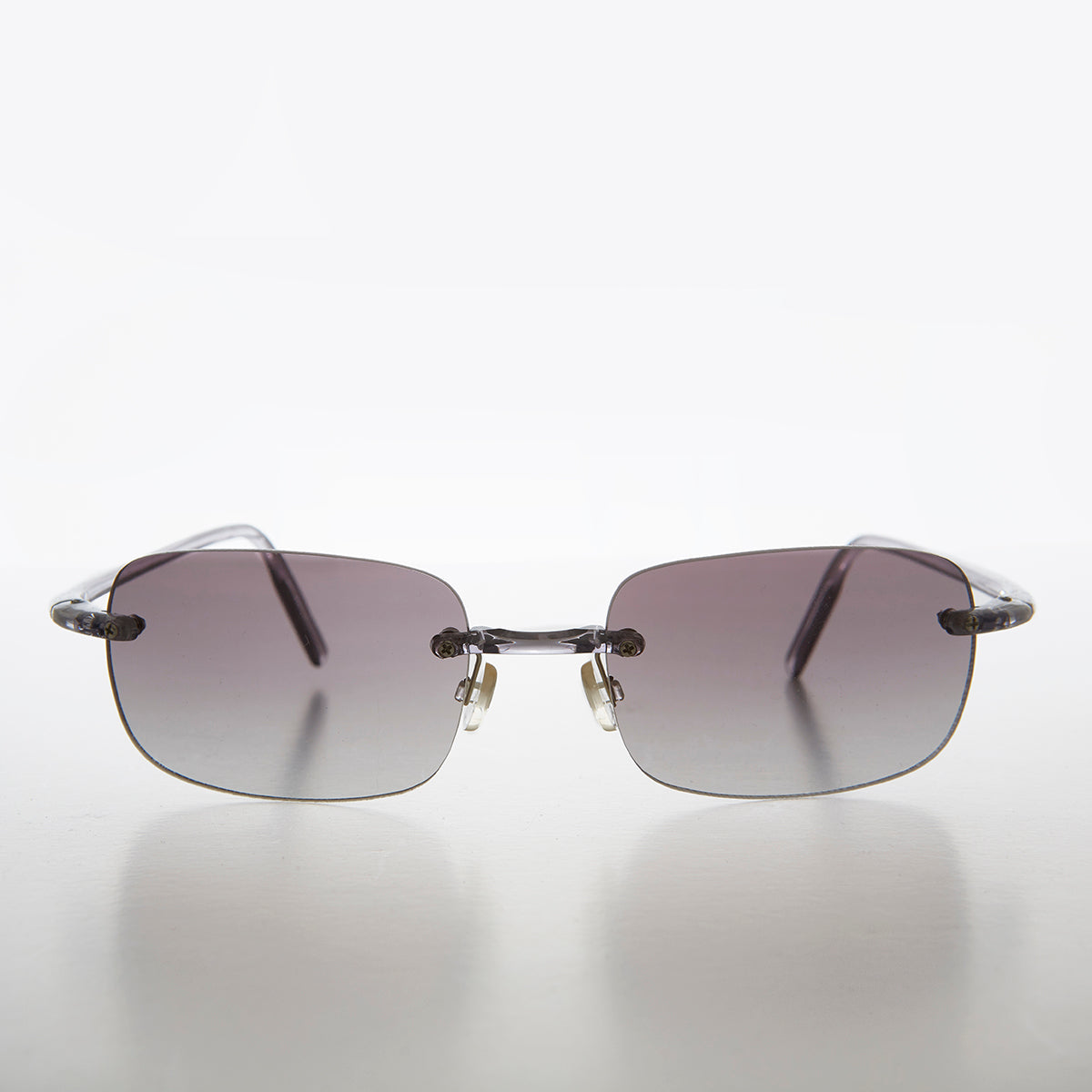 Rimless Color Lens Rectangular Vintage Sunglass