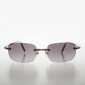 Rimless Color Lens Rectangular Vintage Sunglass