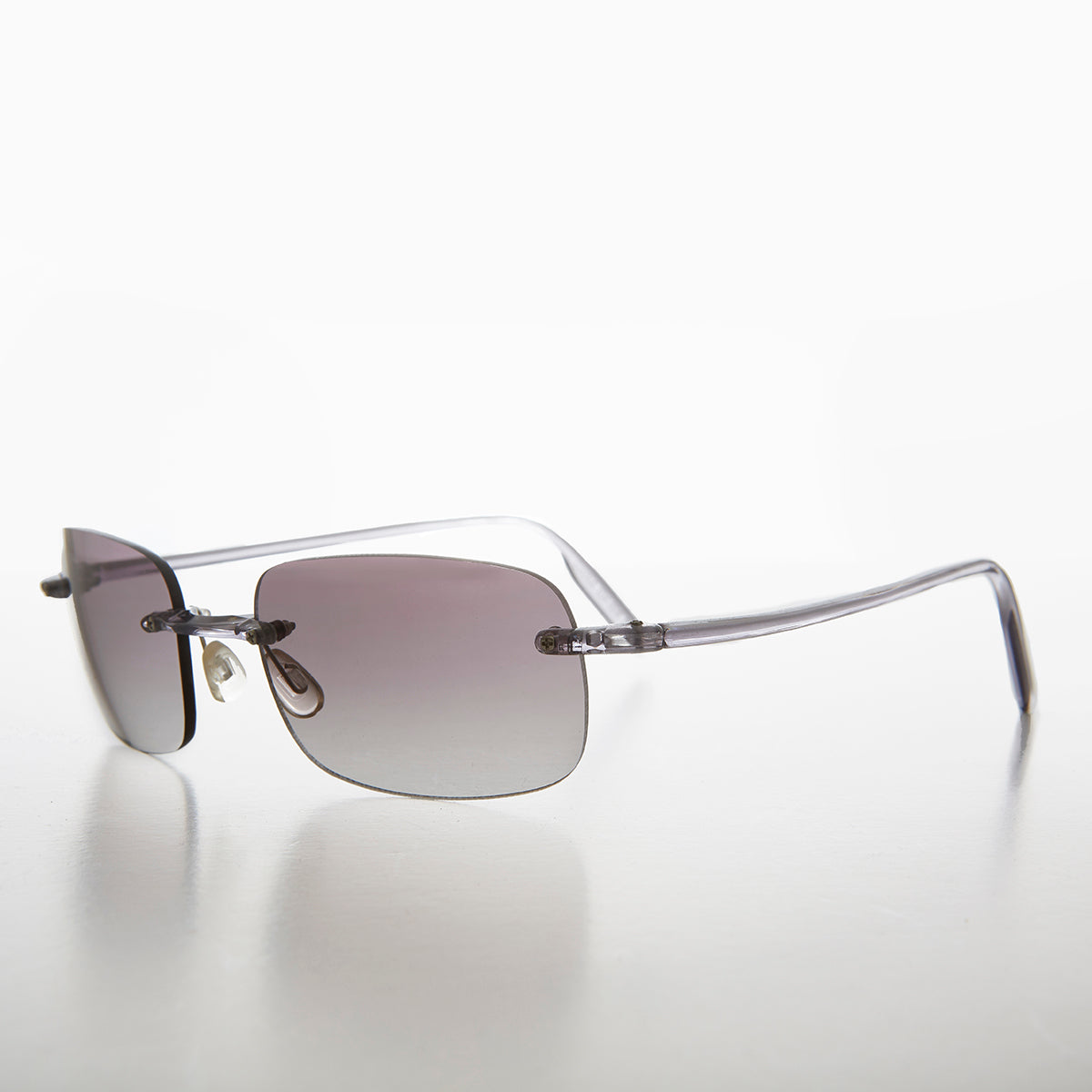 Rimless Color Lens Rectangular Vintage Sunglass