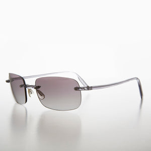 Rimless Color Lens Rectangular Vintage Sunglass