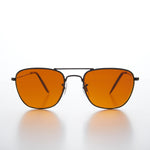 Load image into Gallery viewer, Small Square Amber Colored Lens Aviator
