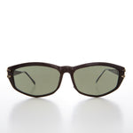 Load image into Gallery viewer, Rectangular Sunglass with Art Deco Etched Temples
