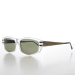 Load image into Gallery viewer, Rectangular Sunglass with Art Deco Etched Temples
