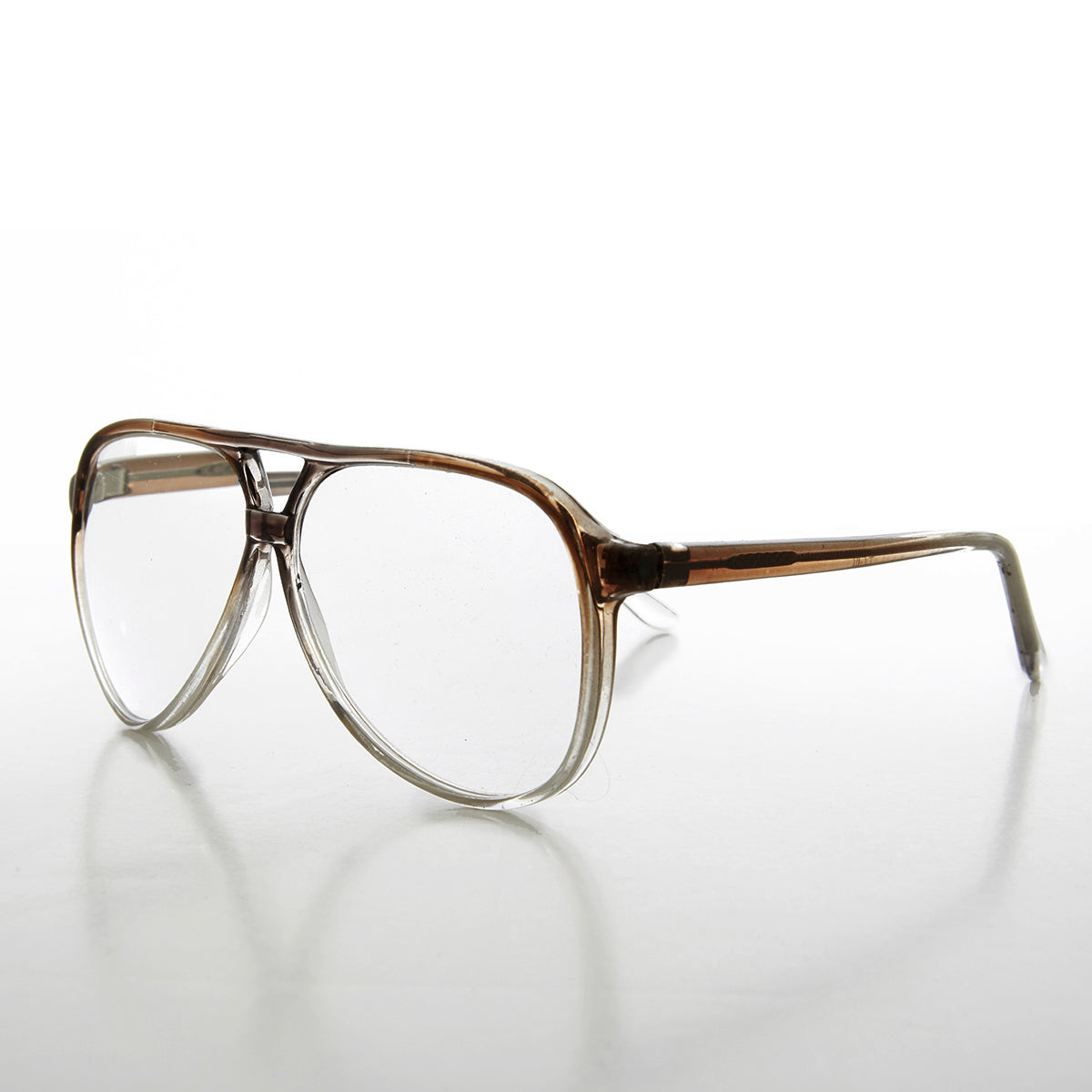 Unisex Retro Clear Lens Pilot Glasses