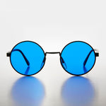 Load image into Gallery viewer, Round Hippie Sunglass with Blue Colored Lenses
