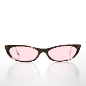 Mod Cat Eye Sunglass with Tinted Lenses