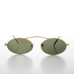Load image into Gallery viewer, 90s Oval Metal Aviator Sunglass with Floating Cross Bar    
