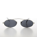Load image into Gallery viewer, 90s Oval Metal Aviator Sunglass with Floating Cross Bar
