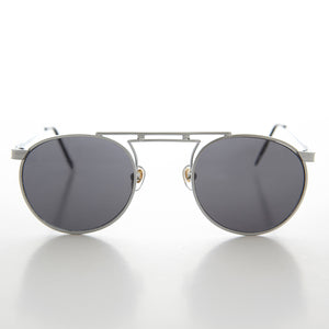 round unique brow bar vintage sunglasses