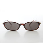 Load image into Gallery viewer, small rectangle tortoise frame sunglasses with gray lenses
