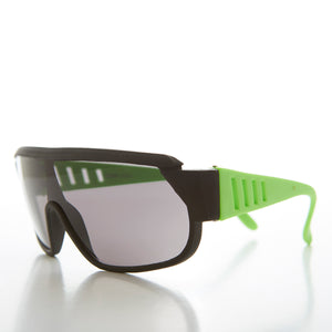 80s Neon Sports Shield Vintage Sunglass