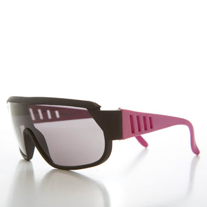 80s Neon Sports Shield Vintage Sunglass