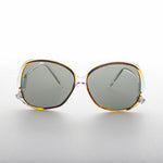 Load image into Gallery viewer, women's polarized vintage sunglass with drop temples
