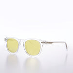 Load image into Gallery viewer, Clear Acetate Square Sunglass with Yellow Lens
