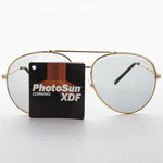 Load image into Gallery viewer, rounded aviator vintage sunglass with Corning USA glass transition lens
