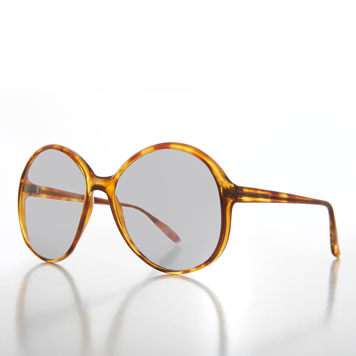 Oversized Round Transition Lens 80s Vintage Sunglass