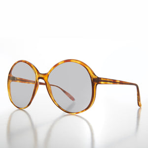 Oversized Round Transition Lens 80s Vintage Sunglass