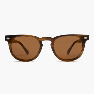 rounded square retro sunglass with polarized lenses