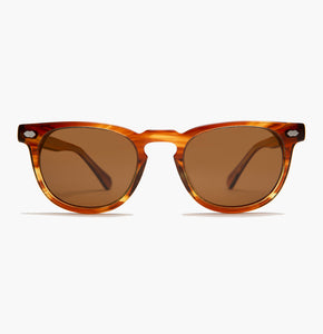 rounded square retro sunglass with polarized lenses