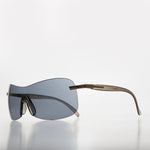 Load image into Gallery viewer, gray mono lens y2k vintage sunglasses
