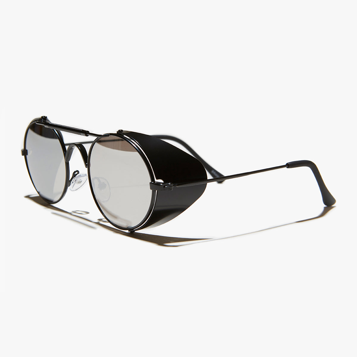 Black Steampunk Sunglass with Folding Side Shields - Bram 4 – Sunglass  Museum