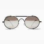Load image into Gallery viewer, Black Steampunk Sunglass with Folding Side Shields

