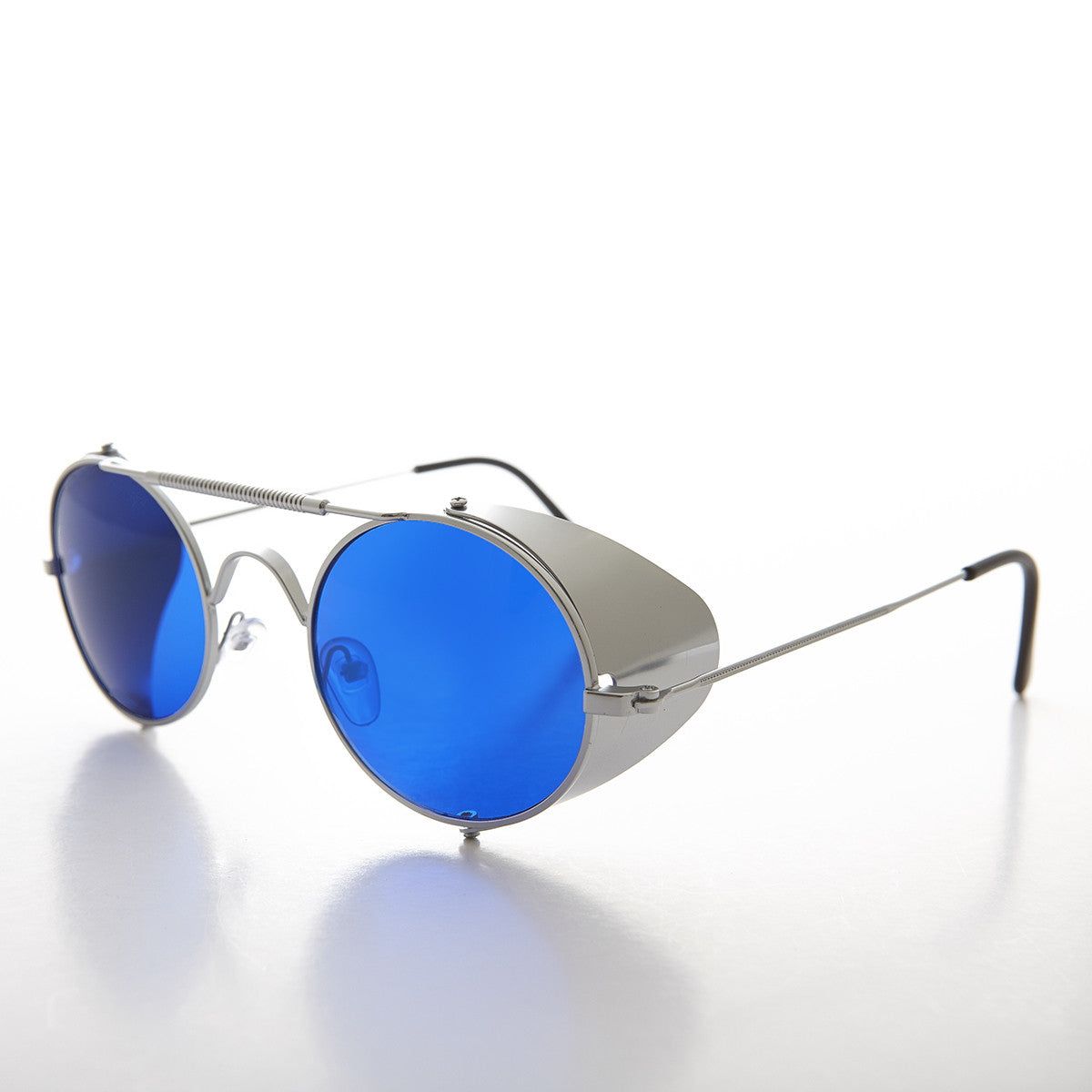 folding steampunk sunglass with side shields