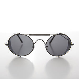 Occhiali Da Sole Steampunk Con Lenti Pieghevoli E Ribaltabili - Foto 7