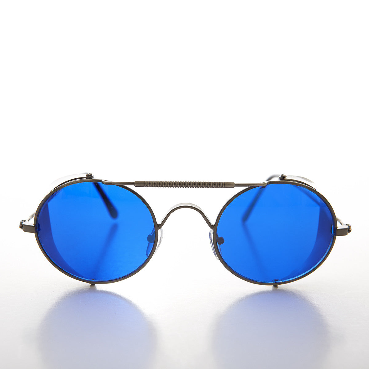 folding steampunk sunglass with side shields